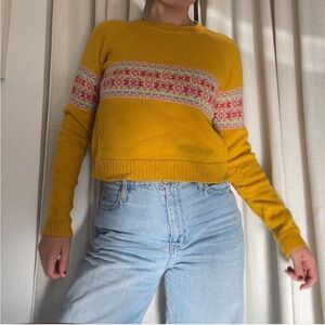 Free People Yellow Wool Sweater